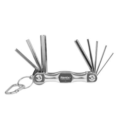 RONIX-Folding-Hex-Key-Set-8Pcs-RH-2040-open خرید ست آلن شش گوش چاقویی RH-2040